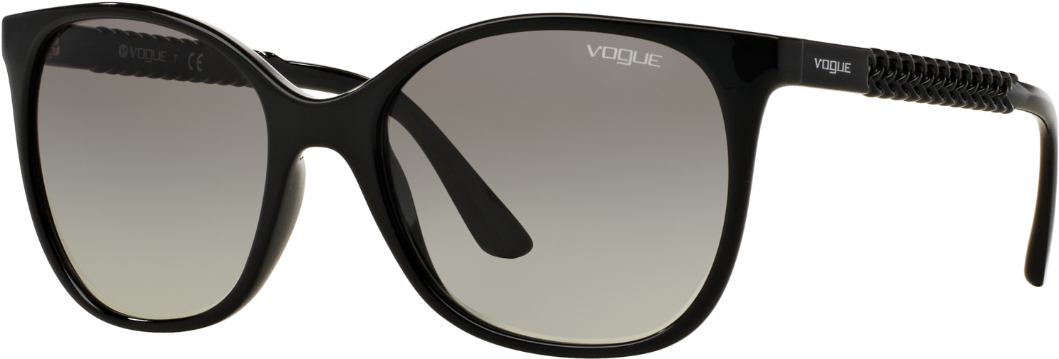 Vogue Black Oversized Sunglasses PNG