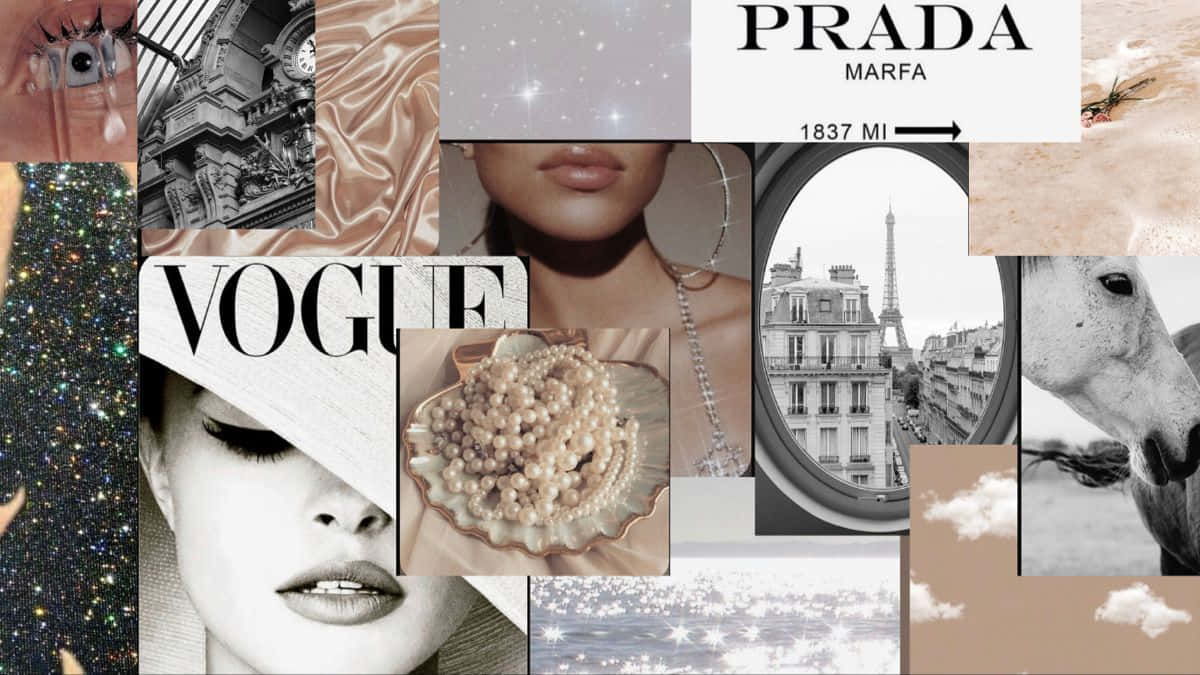 Vogue Collage Aesthetic Moodboard Wallpaper