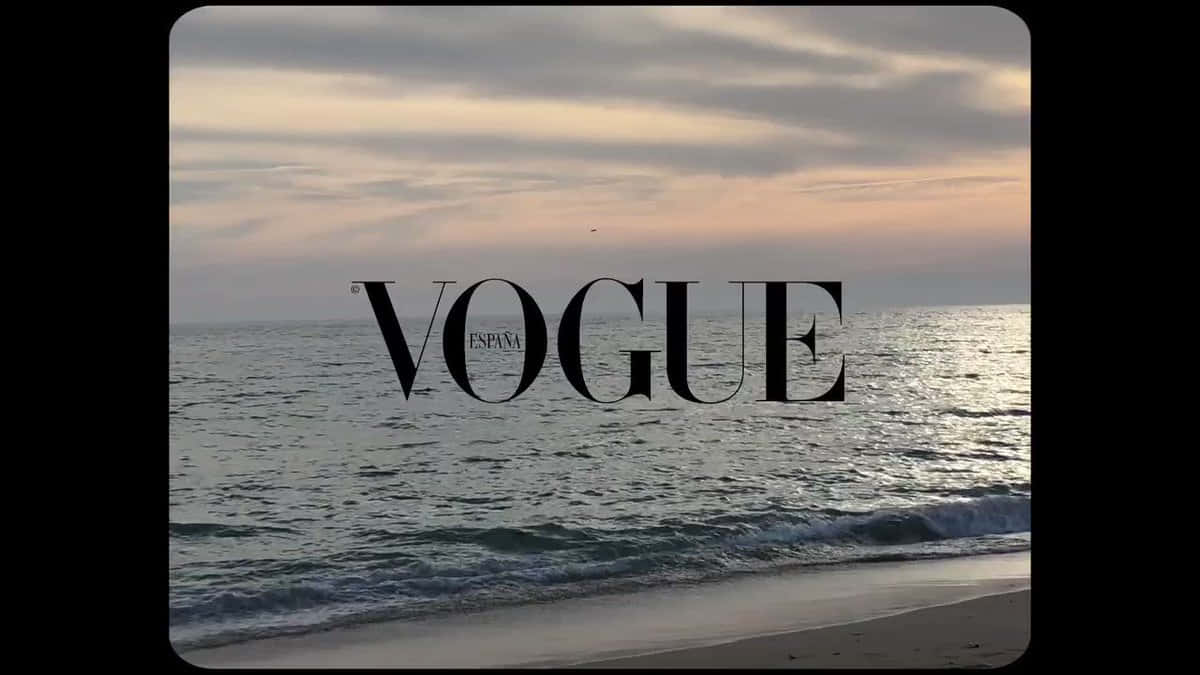 Vogue Logo Beach Sunset Wallpaper