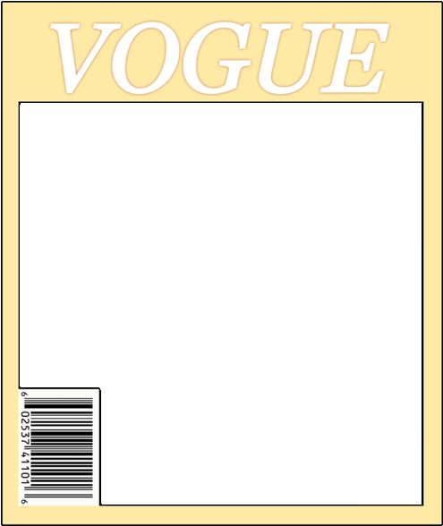 Vogue Magazine Cover Template PNG
