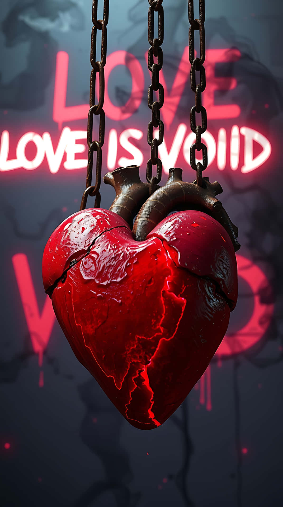 Void Love Rusted Chains & Crimson Glow 37-2 Wallpaper