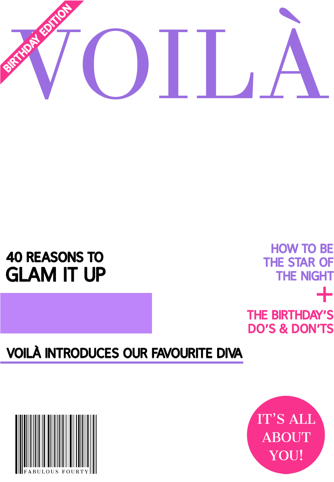 Voila Magazine Birthday Edition Cover PNG