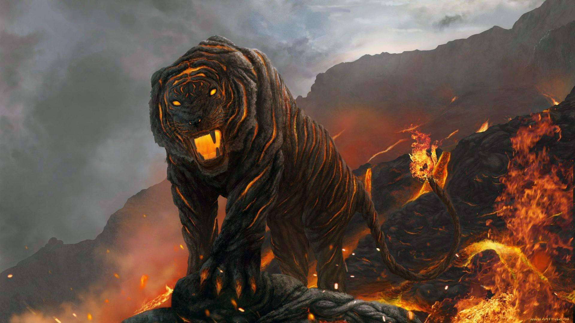 Volcanic Angry Tiger Picture
