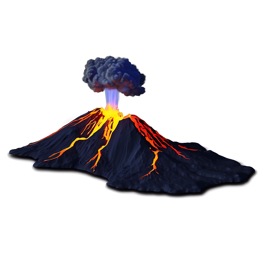 Volcanic Eruption Fire Png B PNG