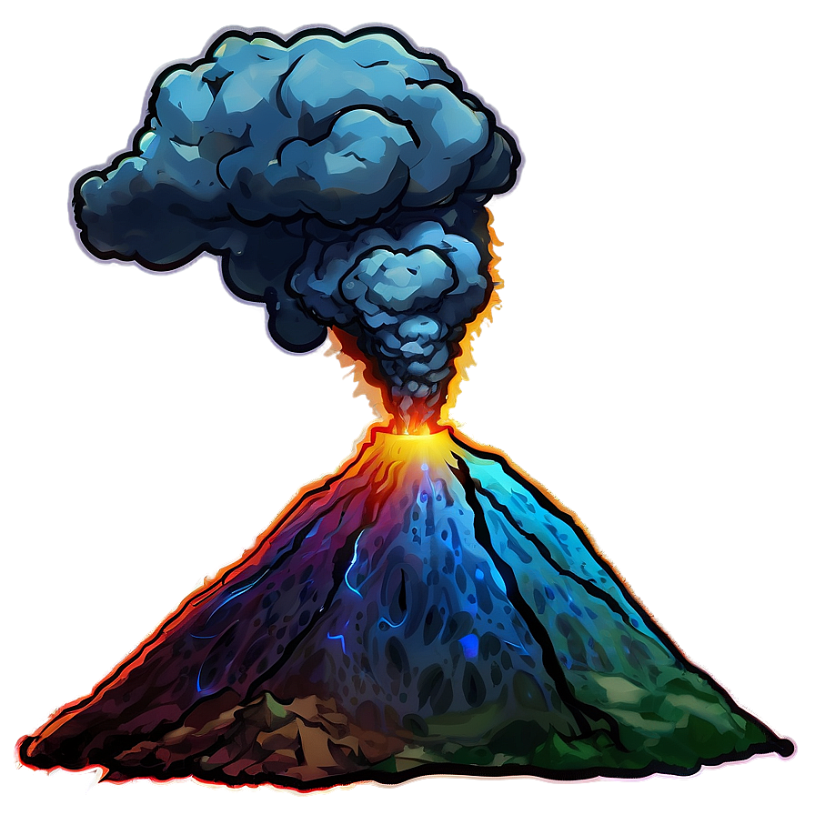 Volcano And Rainbow Png 95 PNG