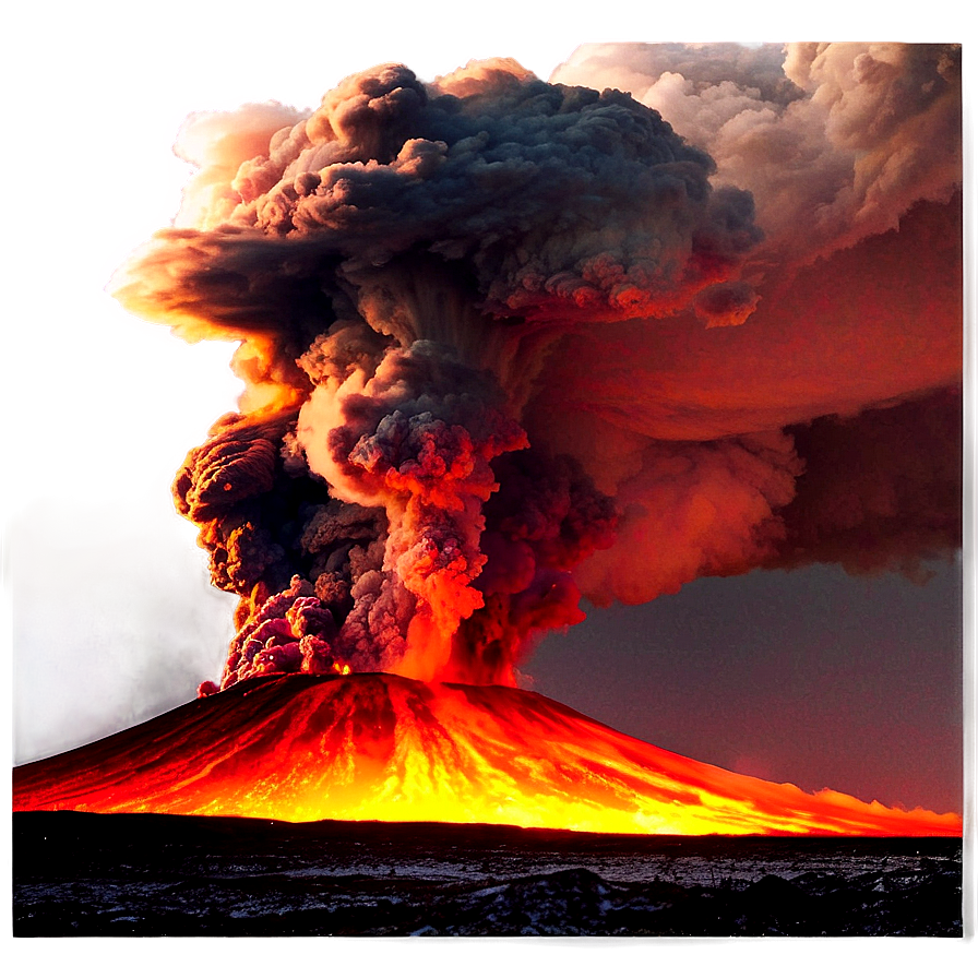 Volcano In Sunset Glow Png Gak77 PNG