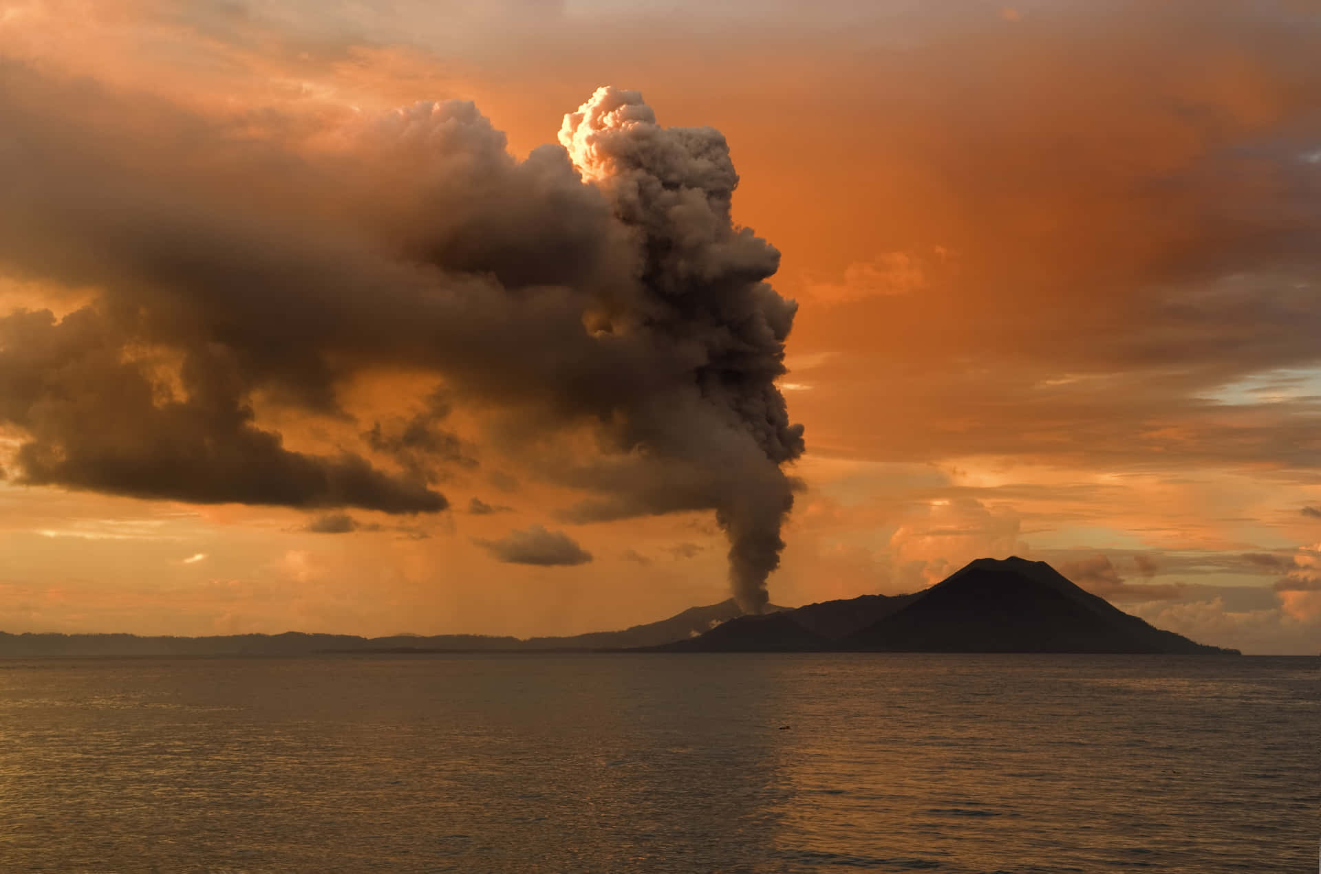 A Volcano Is Seen Rising From The Ocean