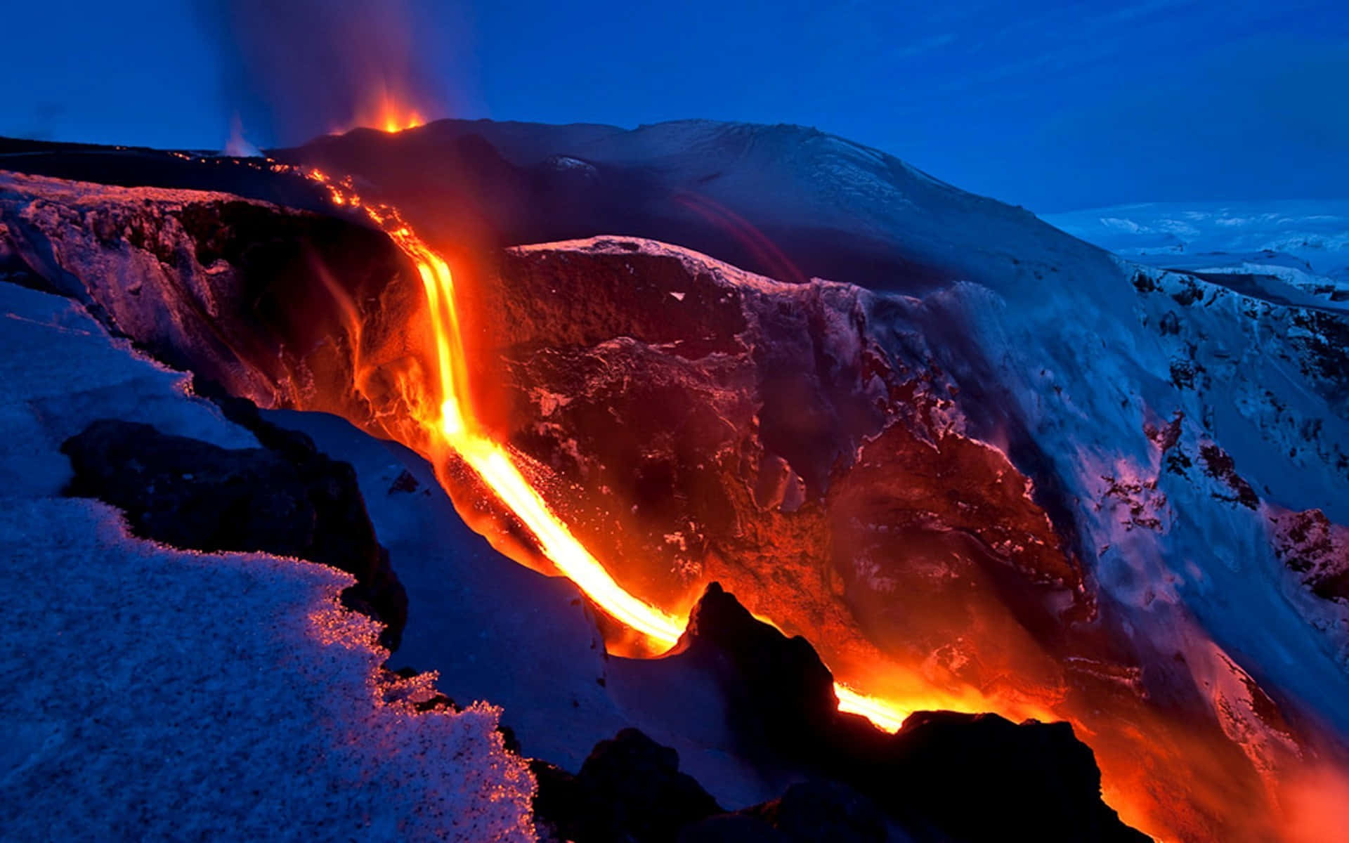 Skønhedenved En Vulkansk Udbrud