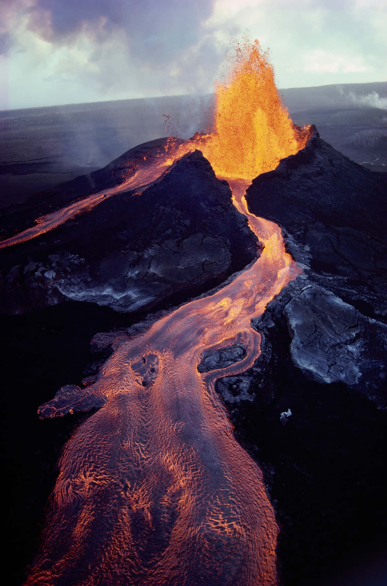 Kraftfullautbrott Från Vulkanen Stromboli