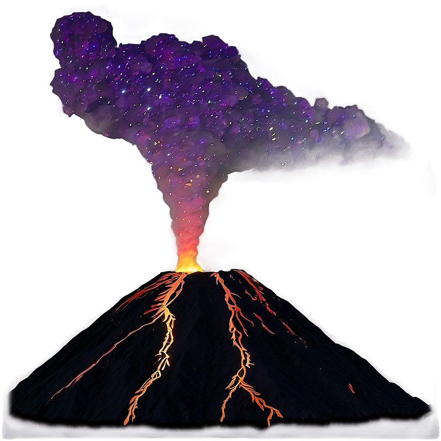 Volcano Under Stars Png Nmp66 PNG