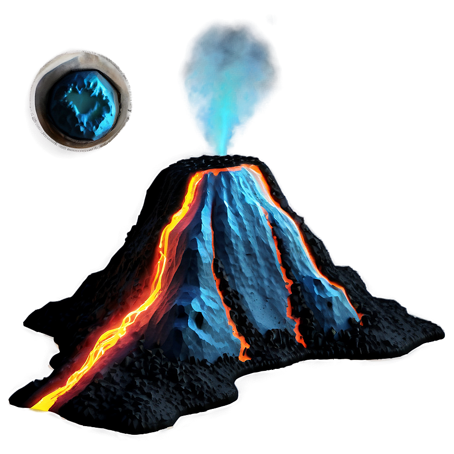 Volcano With Flowing Lava Png 13 PNG