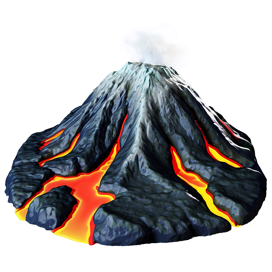 Volcano With Flowing Lava Png 72 PNG