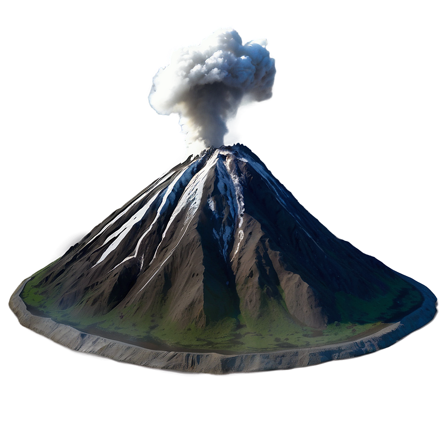 Download Volcano With Rising Smoke Png 63 | Wallpapers.com