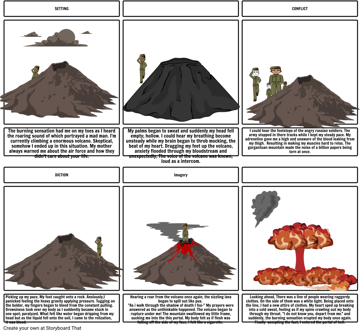 Volcano_ Adventure_ Comic_ Strip PNG