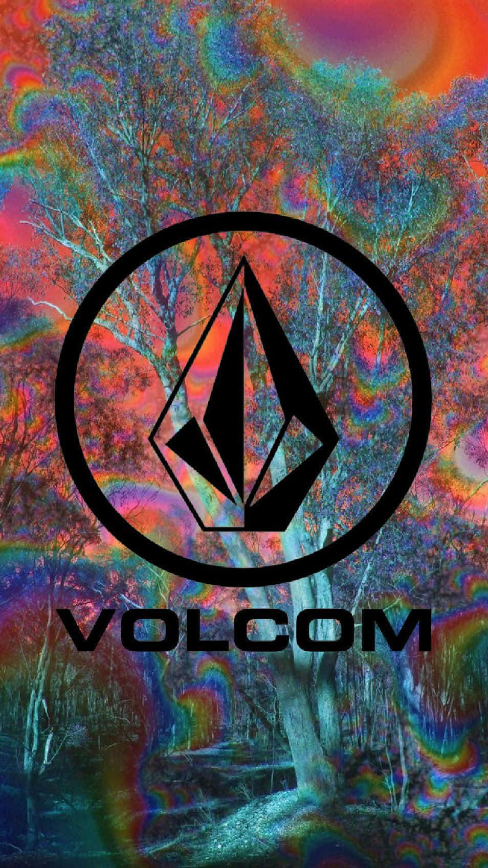 Volcom Brand Psychedelic Nature Backdrop Wallpaper