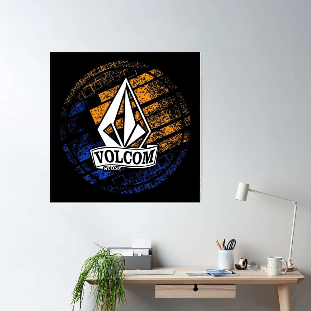 Volcom Logo Artwork Office Wall Wallpaper