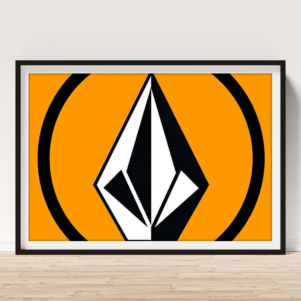 Volcom Logo Artwork Orange Background Wallpaper