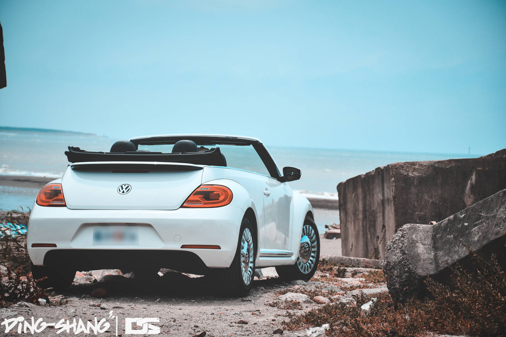 Enjoy the Ride in a Volkswagen Beetle Cabriolet Wallpaper