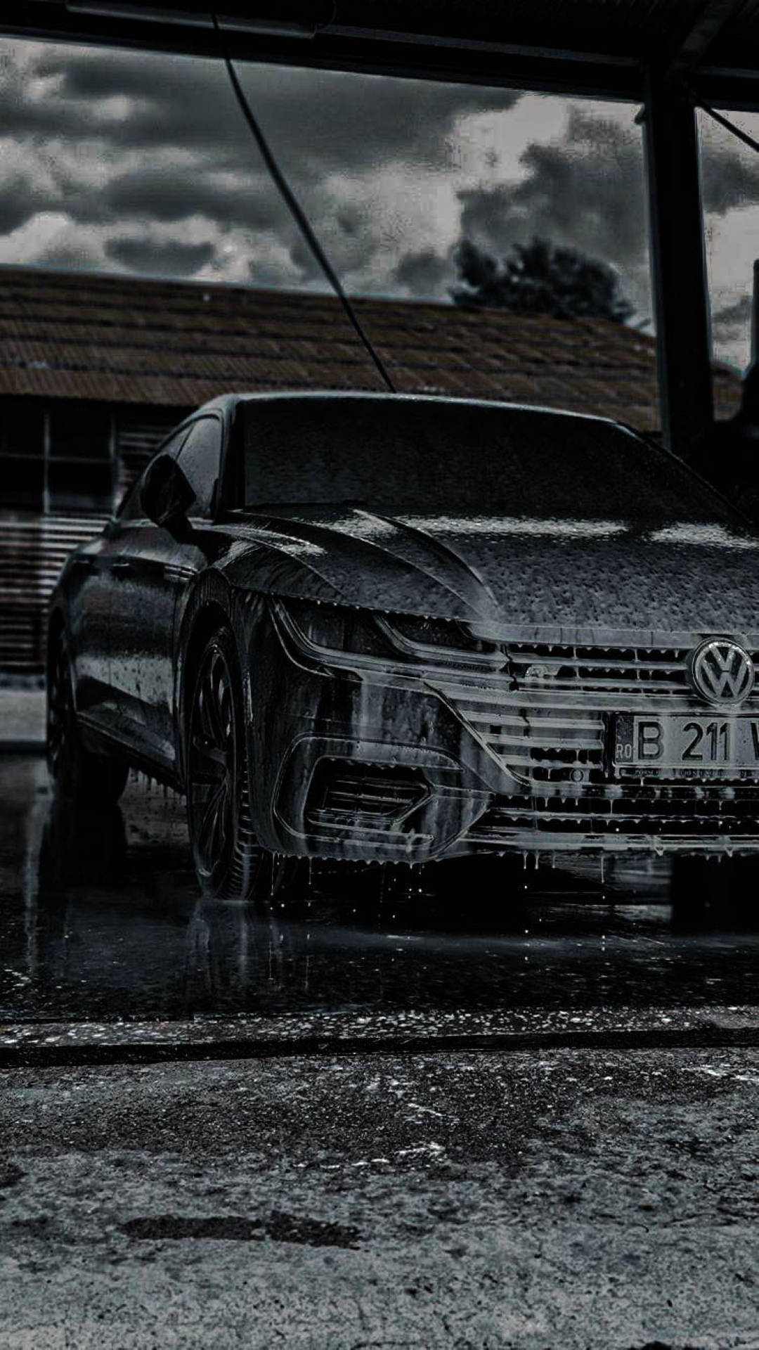 Volkswagen Dark Aesthetic Car Wash Wallpaper