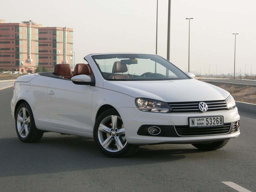 Volkswagen Eos Décapotable Blanche Fond d'écran