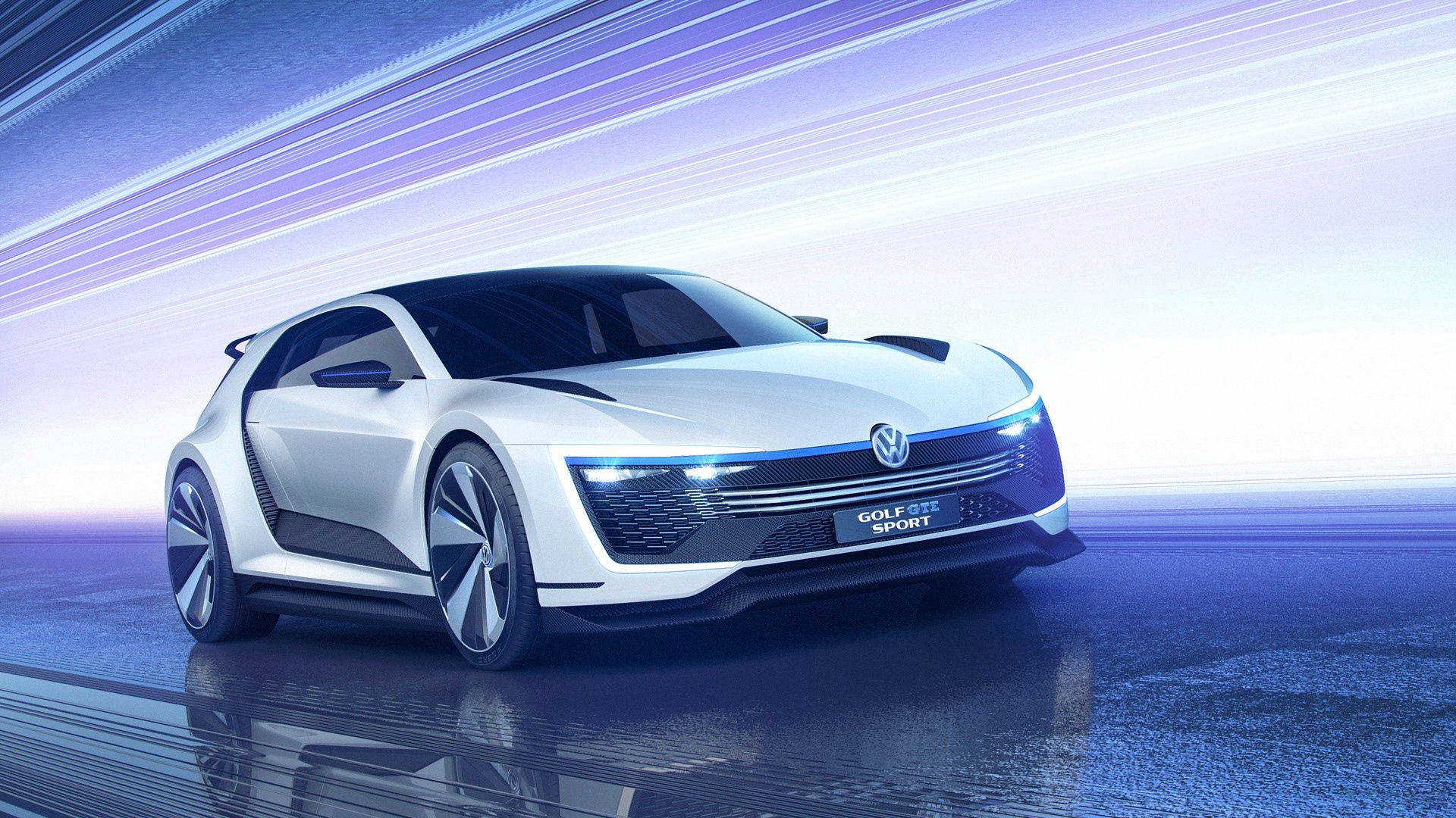 Take your golf game to the next level with the Volkswagen Golf GTE Sports Car Concept Wallpaper