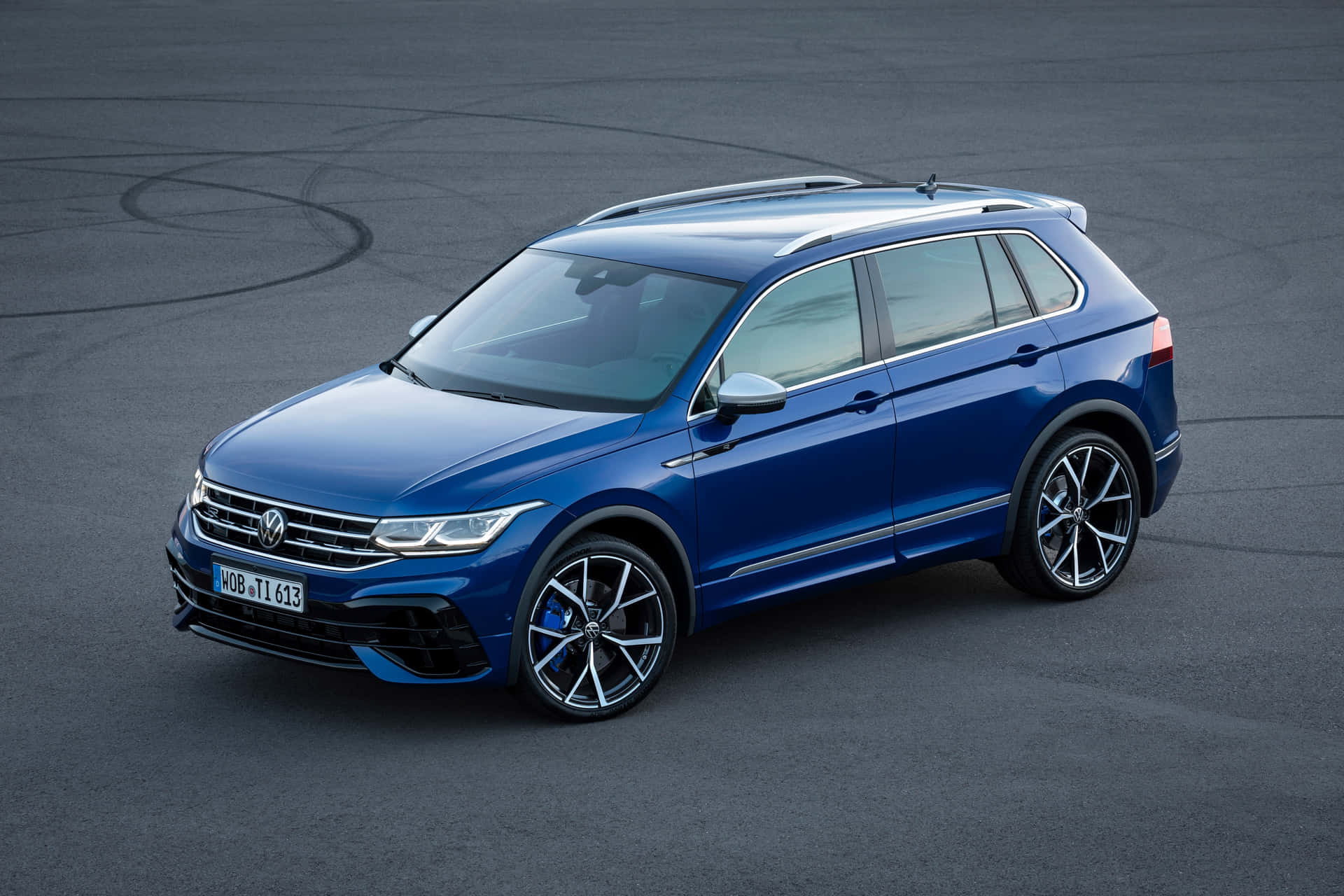 Volkswagen Tiguan Vue De Dessus Colorée Fond d'écran