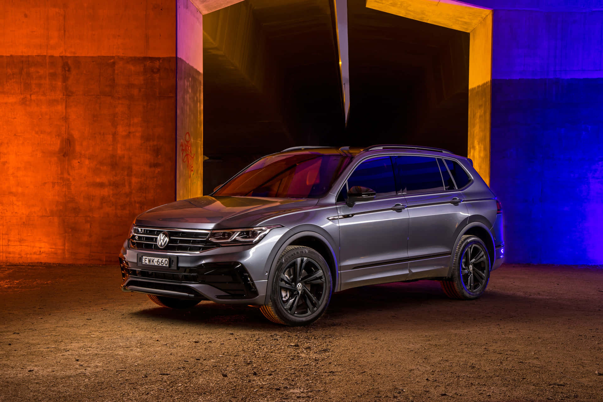 Volkswagen Tiguan Fond De Lumières Colorées Fond d'écran