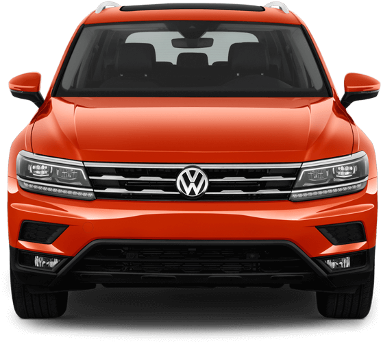 Volkswagen Tiguan Orange Front View PNG