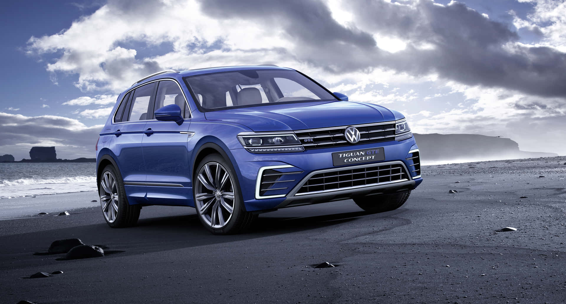 Volkswagen Tiguan R Line Concept Sur La Plage Fond d'écran