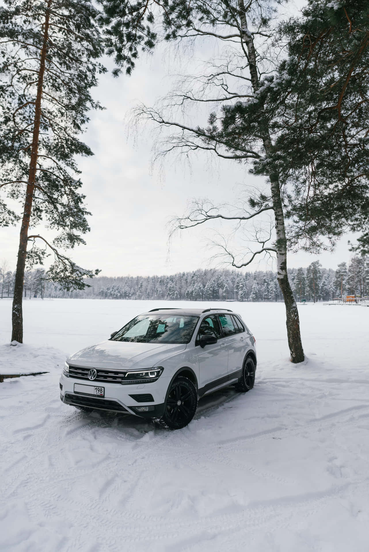 Volkswagen Tiguan Paysage D'hiver Fond d'écran