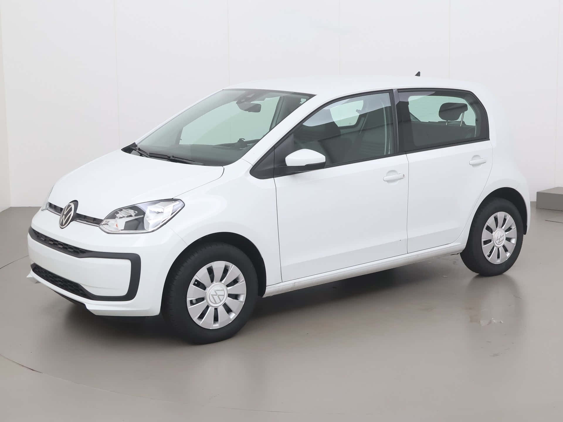 Volkswagen Up Witte Zijaanzicht Achtergrond