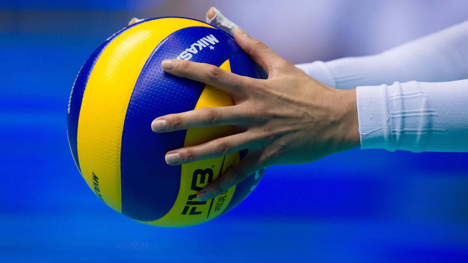 A Volleyball Ball Ready To Be Passed Wallpaper