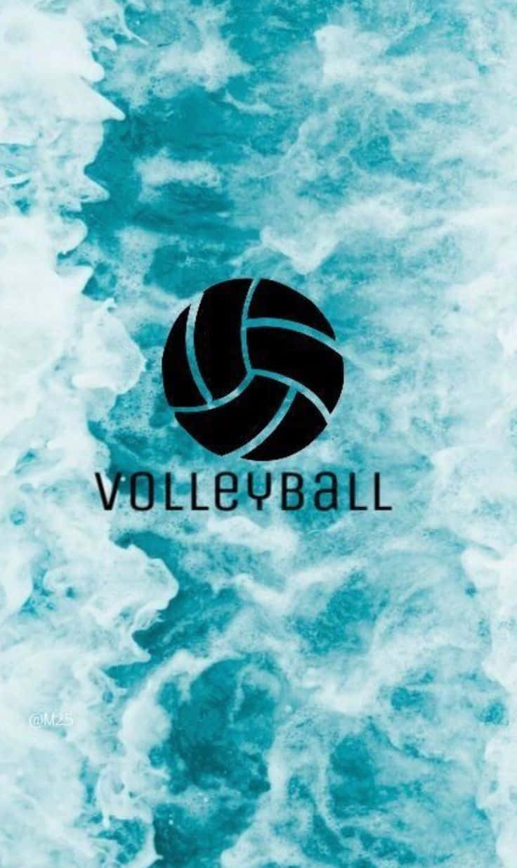 Einhelles Und Farbenfrohes Volleyballkugel Wallpaper