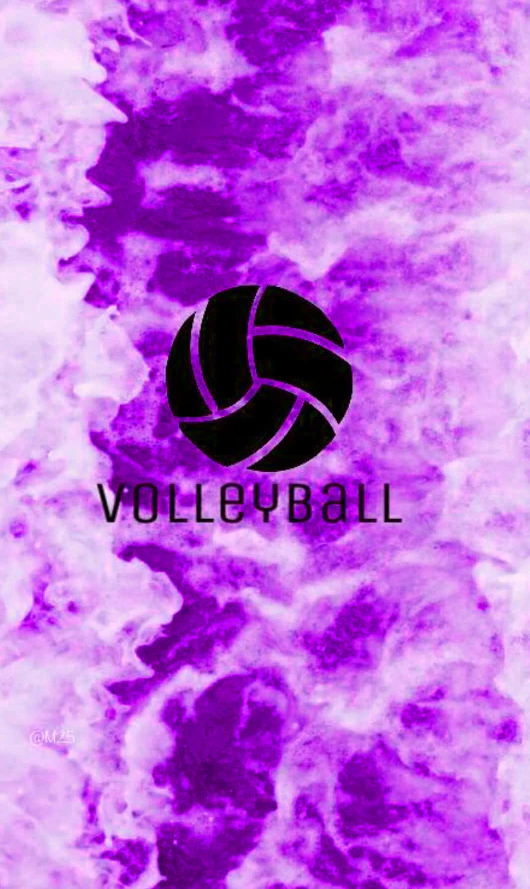 A beach volleyball ball with white and blue for optimal visibility. Wallpaper