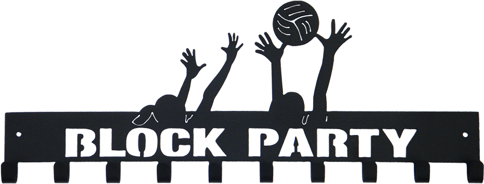 Volleyball Block Party Logo PNG
