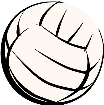 Volleyball Icon Blackand White PNG