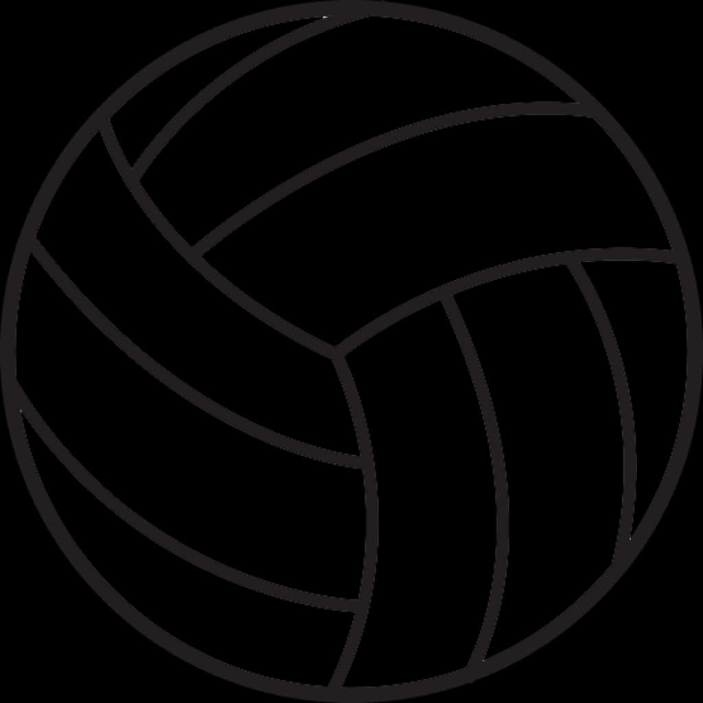 Download Volleyball Icon Blackand White | Wallpapers.com