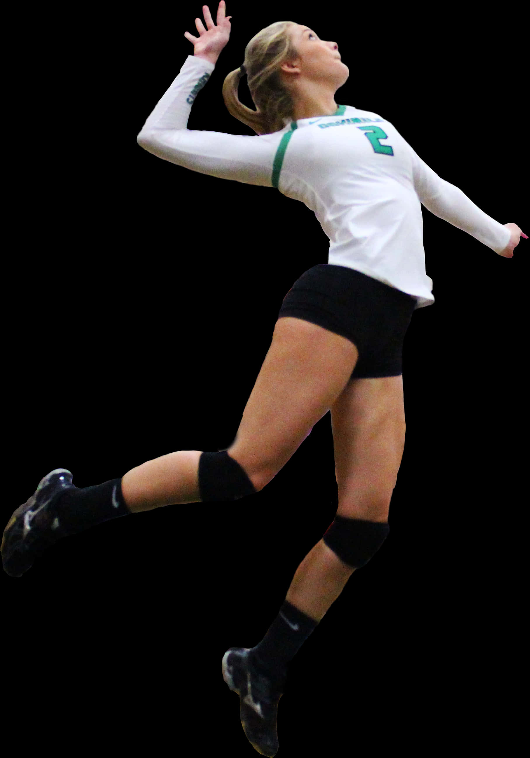 Volleyball_ Player_ Serving_ Action PNG
