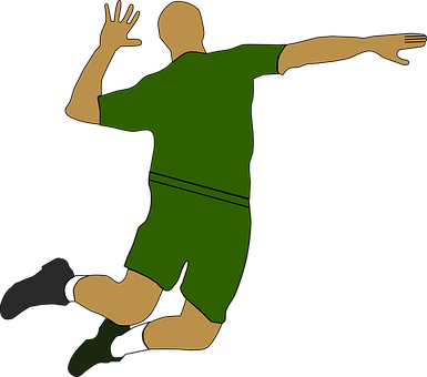 Volleyball_ Player_ Serving_ Vector PNG