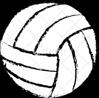 Volleyball Sketch Art Style PNG