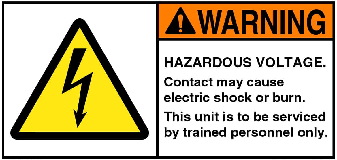 Warning Sign For Hazardous Voltage