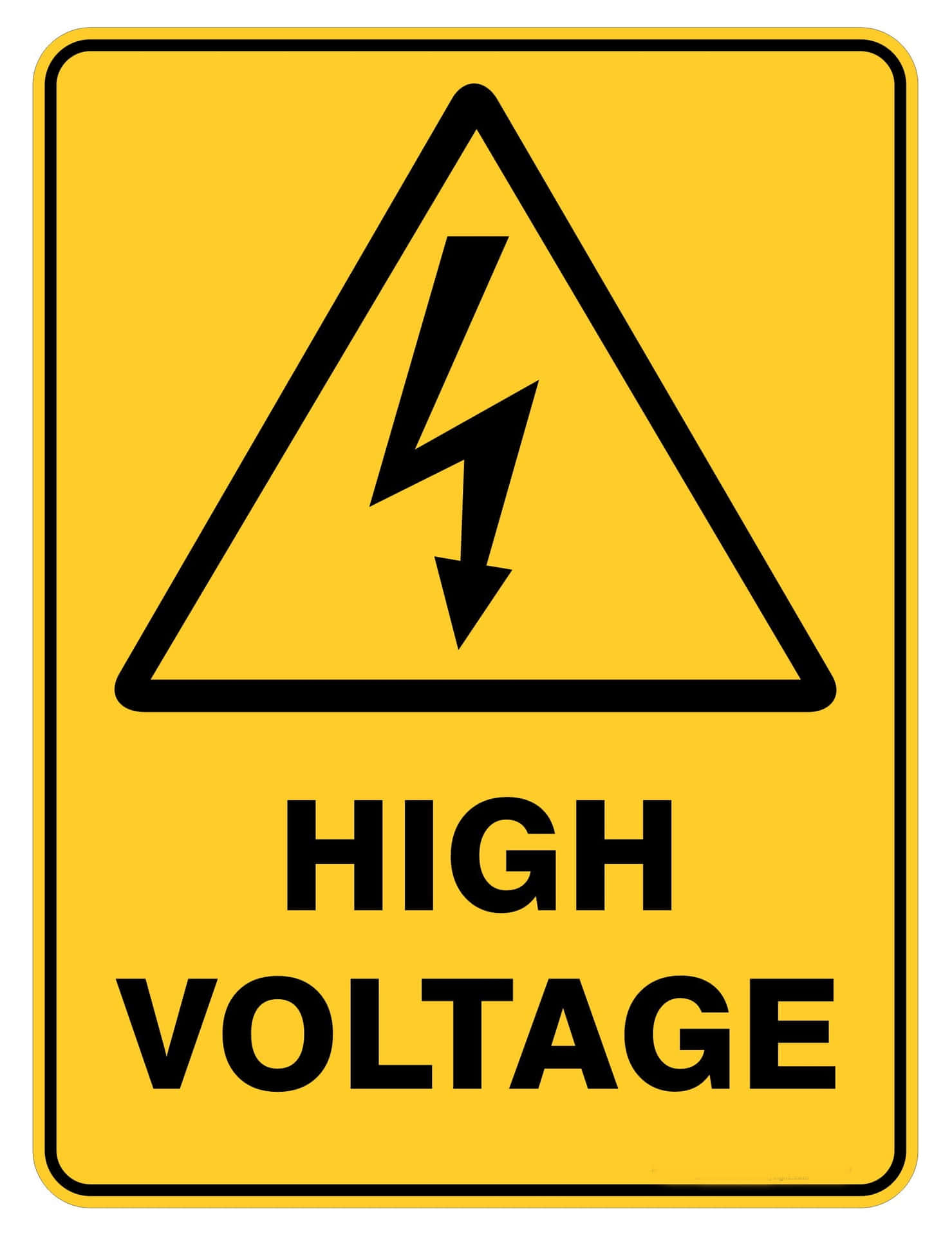 High Voltage Yellow Plaque Picture
