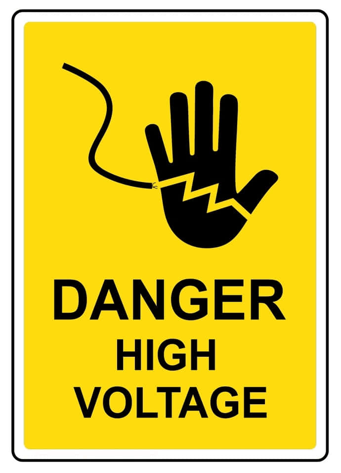 Palm Print On High Voltage Sign Picture