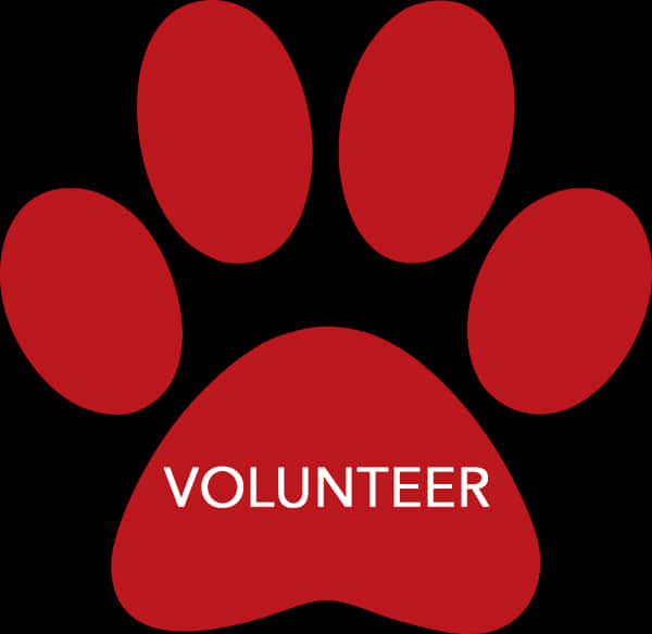Volunteer Dog Paw Graphic PNG