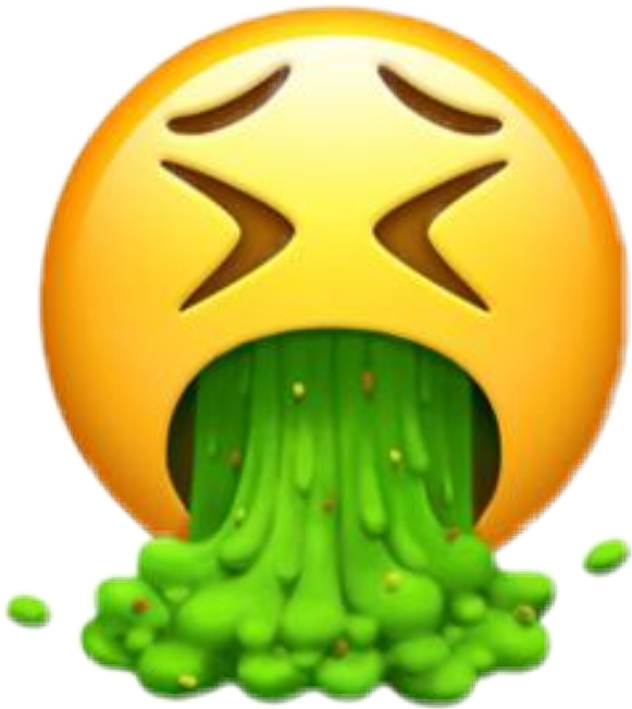 Vomiting Emoji Graphic PNG