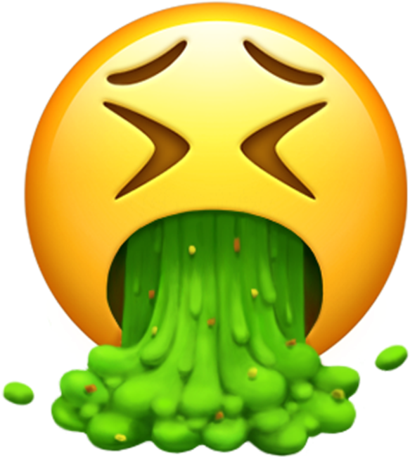 Vomiting Emoji Illustration PNG