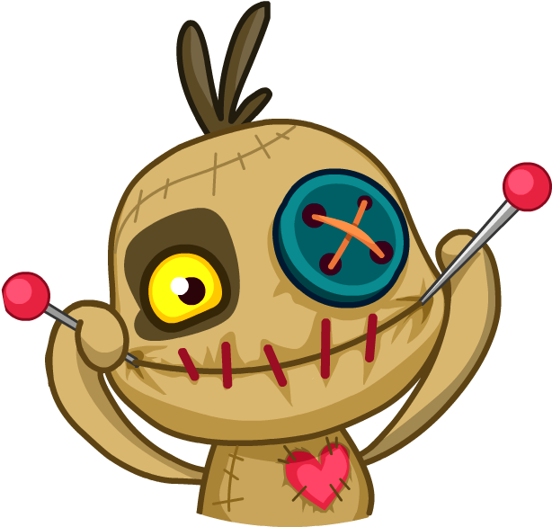 Voodoo Doll Cartoon Character PNG