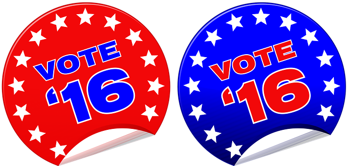 Vote16 Election Stickers PNG