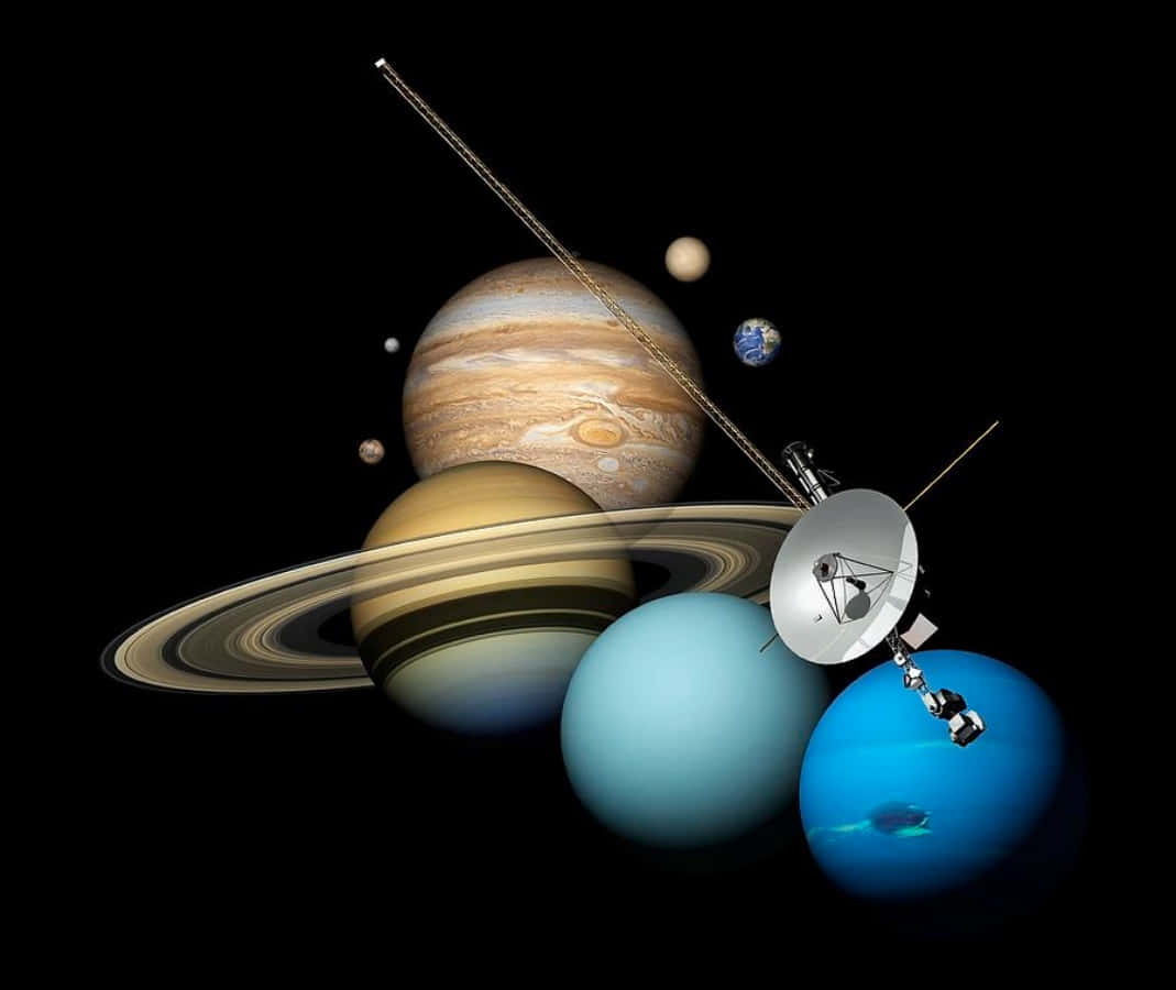 Exploring our Solar System in the Voyager Spacecraft