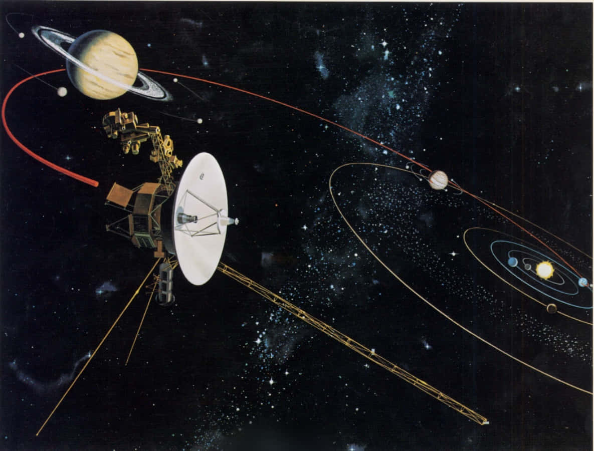 A Spacecraft Is Shown With A Planet In The Background